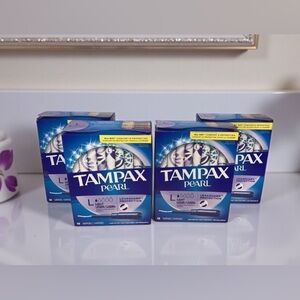 Tampax Pearl Light Tampons Unscented LeakGuard Protection 18ct Lot of 4 Boxes